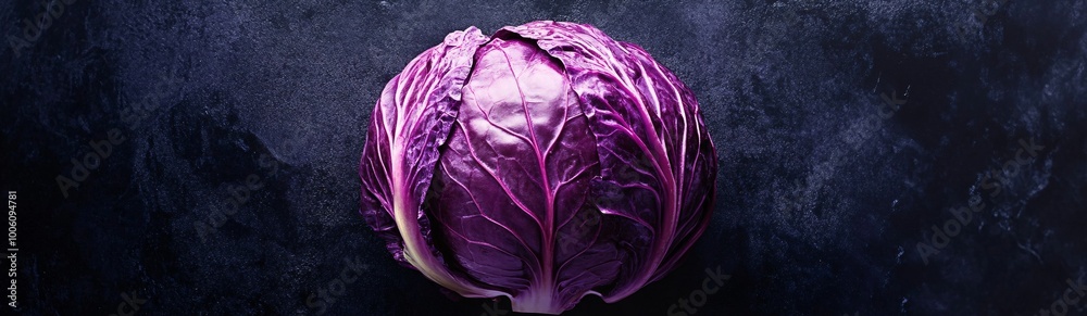 Obraz premium a banner with red cabbage