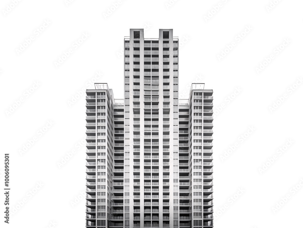 a tall building with many windows a tall building with many windows