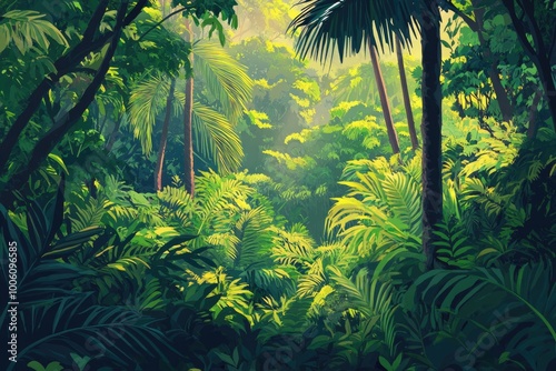 Tropical Jungle Palm Trees