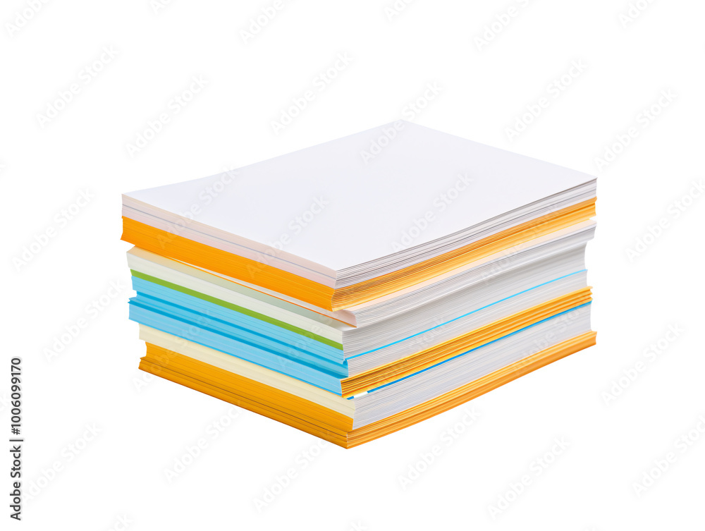 a stack of colorful papers a stack of colorful papers