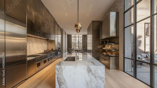 Minimalistic Gourmet Kitchen with Elegant Design
