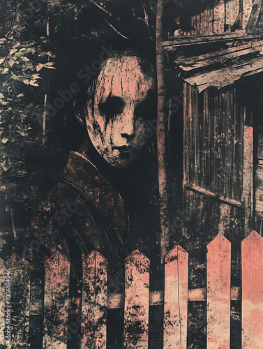Japanese Horror Apparition with Lifeless Eyes photo