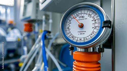 A pressure gauge reads 177 kPa in a medical setting photo