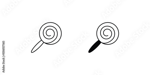 lollipop set icon with white background vector stock illustration