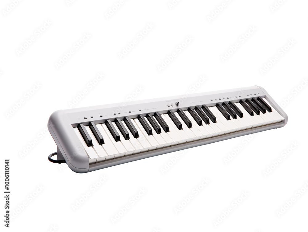 a piano keyboard with a cord a piano keyboard with a cord