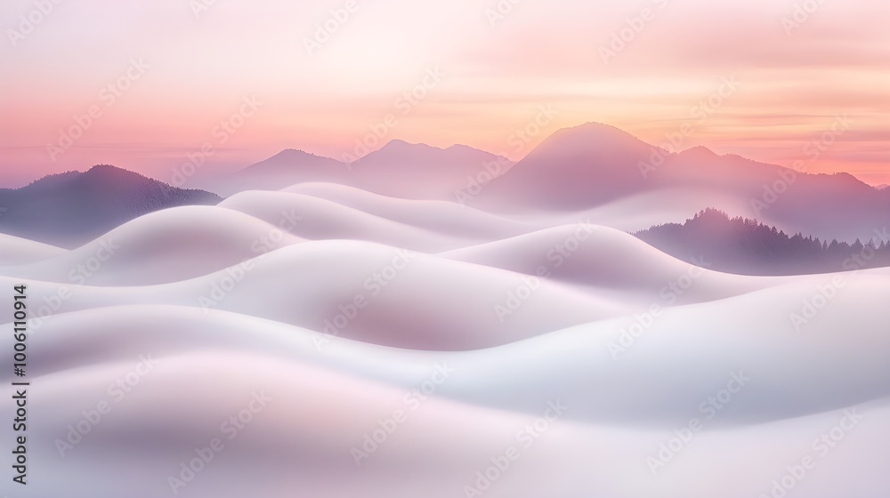 Fog in nature, mystical phenomenon of nature