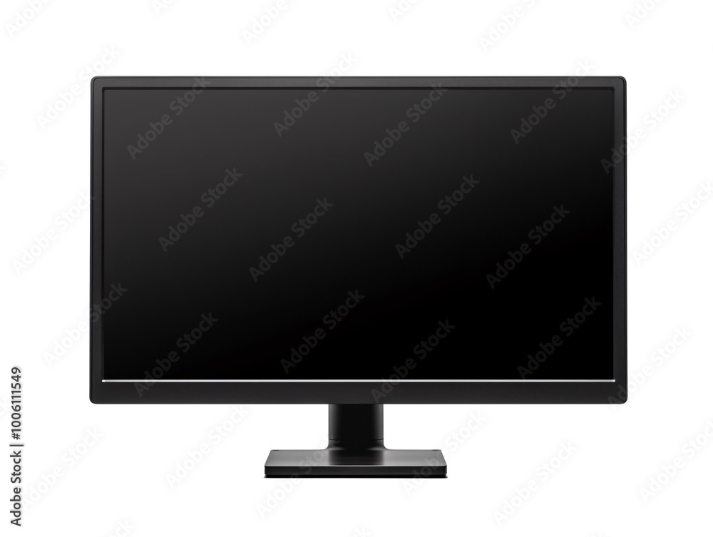 a black computer monitor with a stand a black computer monitor with a stand