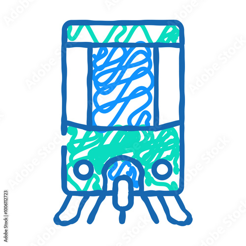 funicular transport vehicle doodle icon sketch vector. funicular transport vehicle sign. isolated symbol illustration