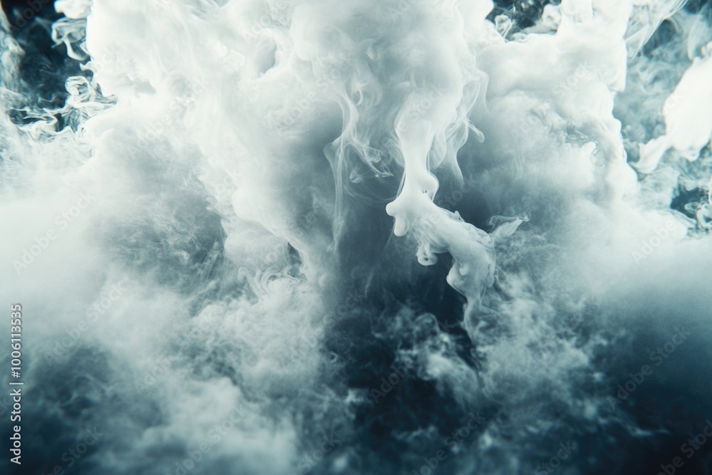Naklejka premium Black and White Cloud of Smoke
