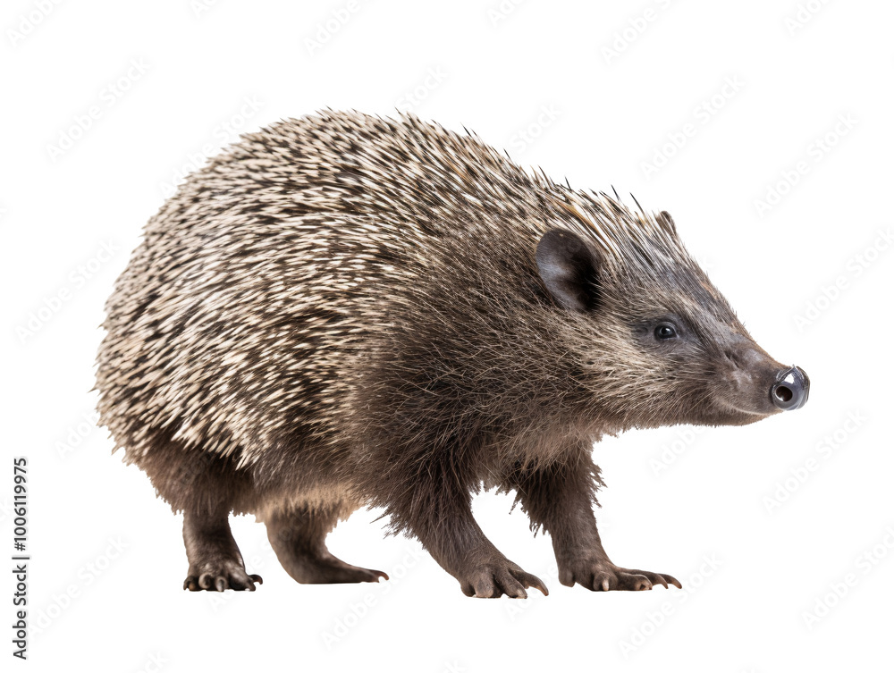 a porcupine with white spots a porcupine with white spots