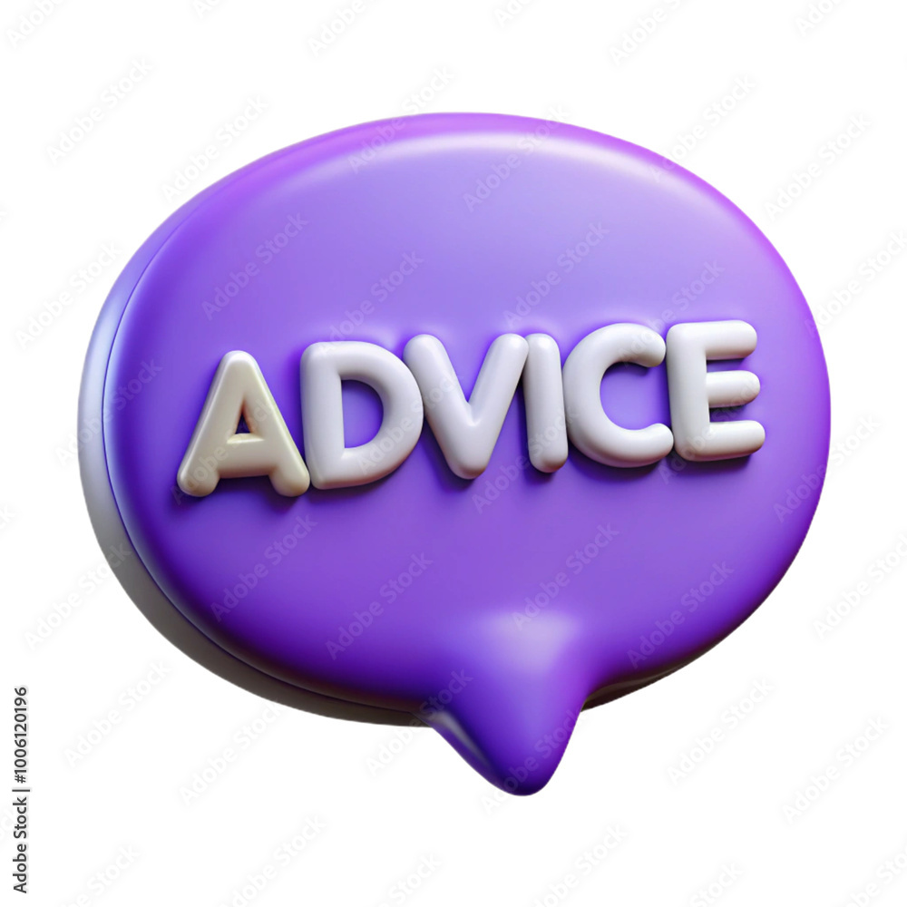 Advice speech bubble 3d cartoon style illustration Advice speech bubble 3d cartoon style illustration