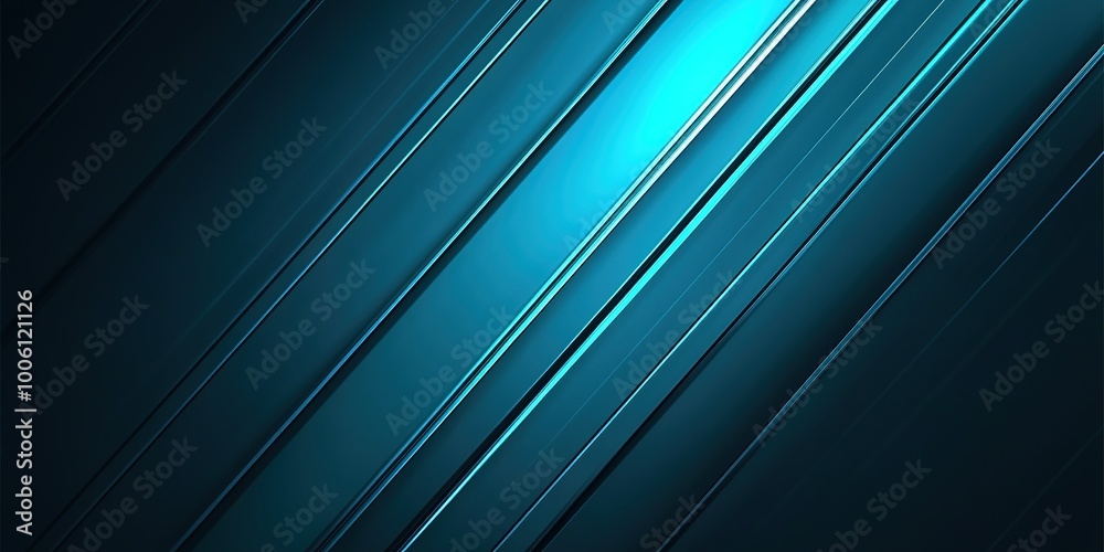 Obraz premium Cyan background with striped lines
