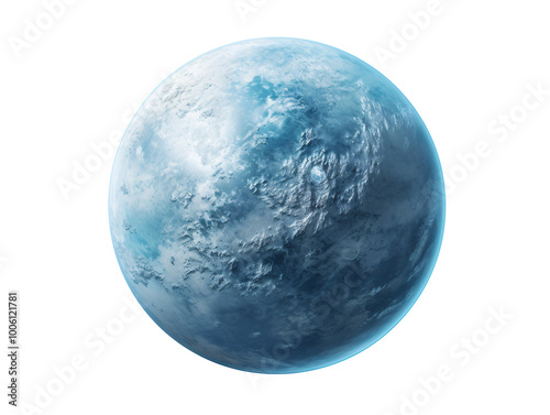 a blue planet with white clouds photo