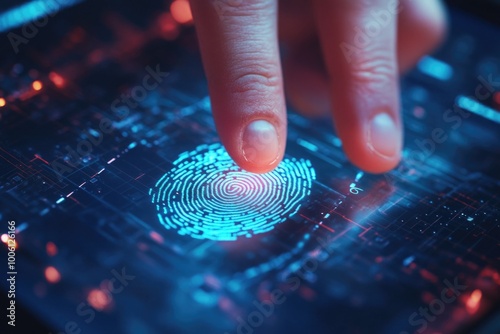 Finger on Fingerprint Scanner