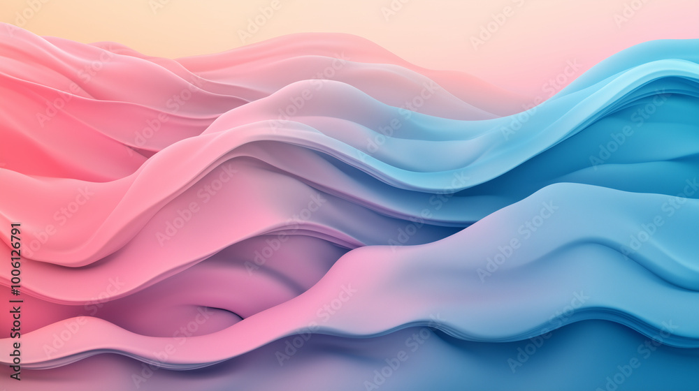 Pastel Flowing Waves Of Soft Pink And Blue With Fluid Digital Gradient And Calm Visual Aesthetic Pastel Flowing Waves Of Soft Pink And Blue With Fluid Digital Gradient And Calm Visual Aesthetic