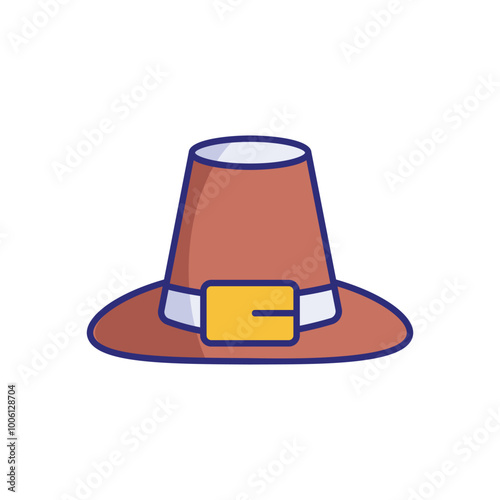 Pilgrim Hat vector icon