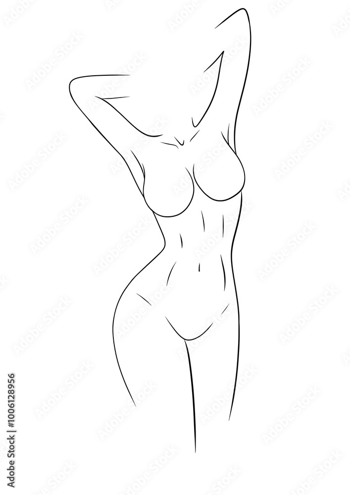 illustration de nue corps en mouvement, dessin ligne illustration de nue corps en mouvement, dessin ligne