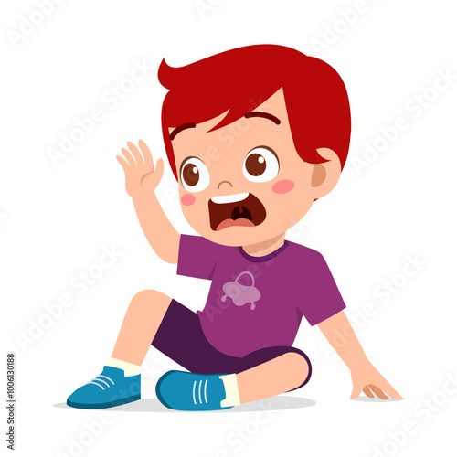 little kid screaming because of scared