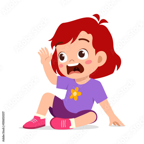 little kid screaming because of scared
