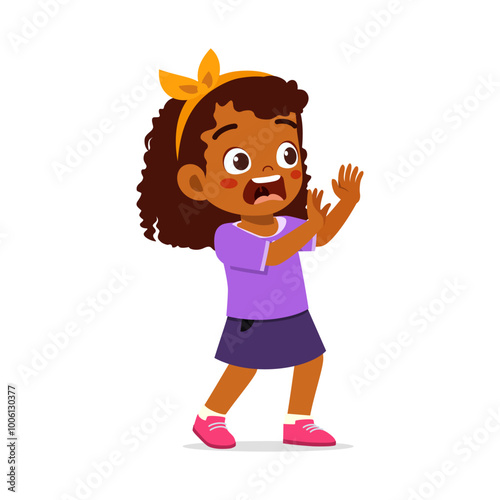 little kid screaming because of scared
