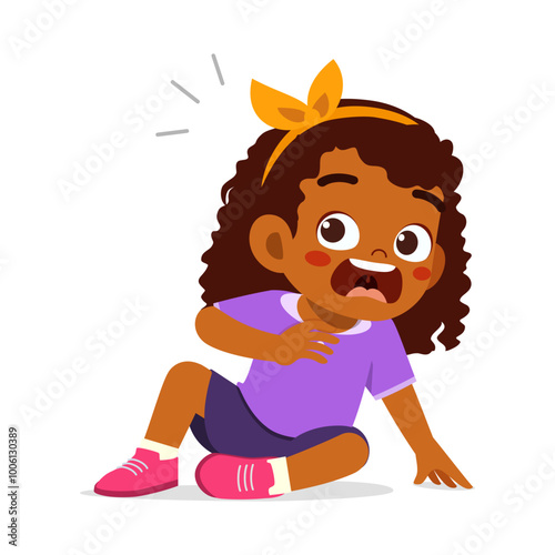 little kid screaming because of scared