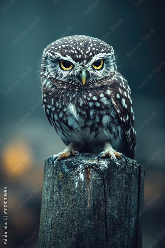 Owl on Wooden Post Owl on Wooden Post