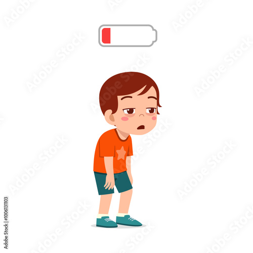 little kid feel tired and low battery energy