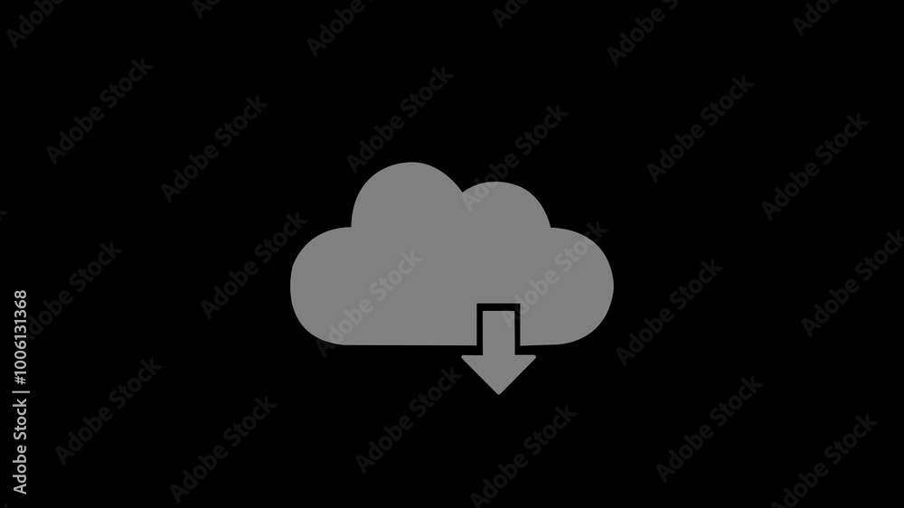 the Cloud download icon animation circle fade Animation with transparent the Cloud download icon animation circle fade Animation with transparent