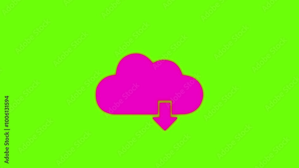 the Cloud download icon animation circle fade Animation with transparent the Cloud download icon animation circle fade Animation with transparent
