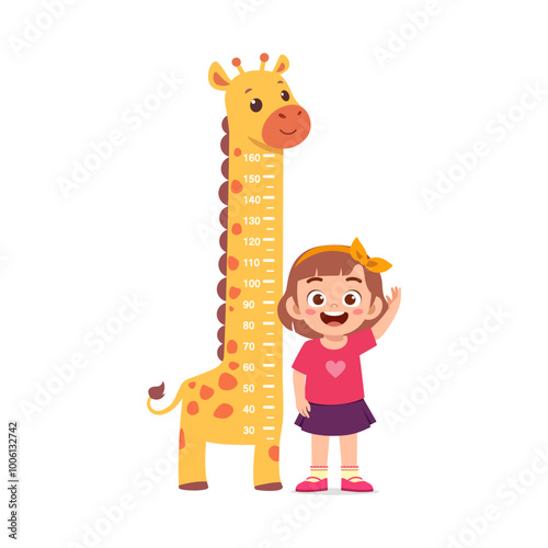 little kid do height measure with ruler
