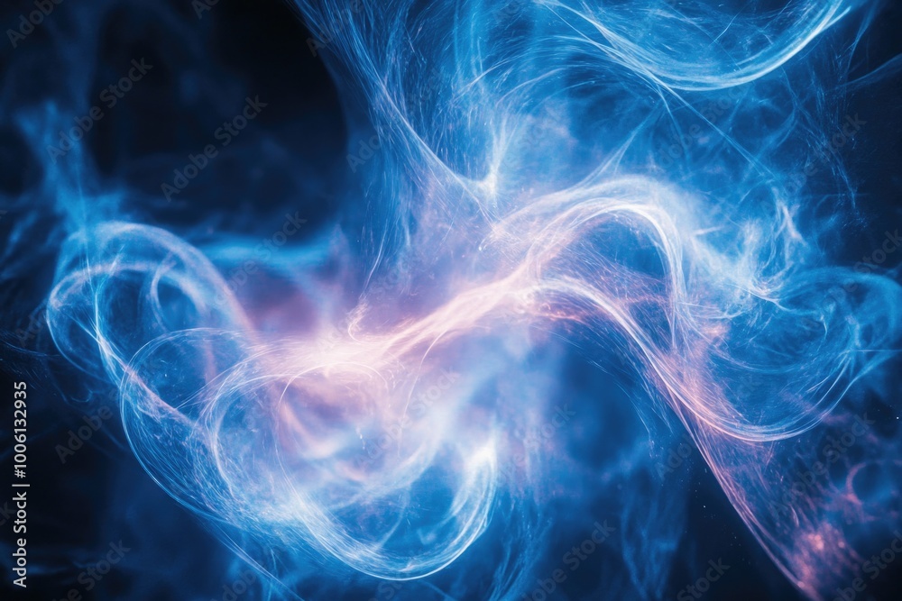 Obraz premium Blue Pink Smoke Close Up