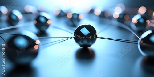 a black ball with a white dot on it photo