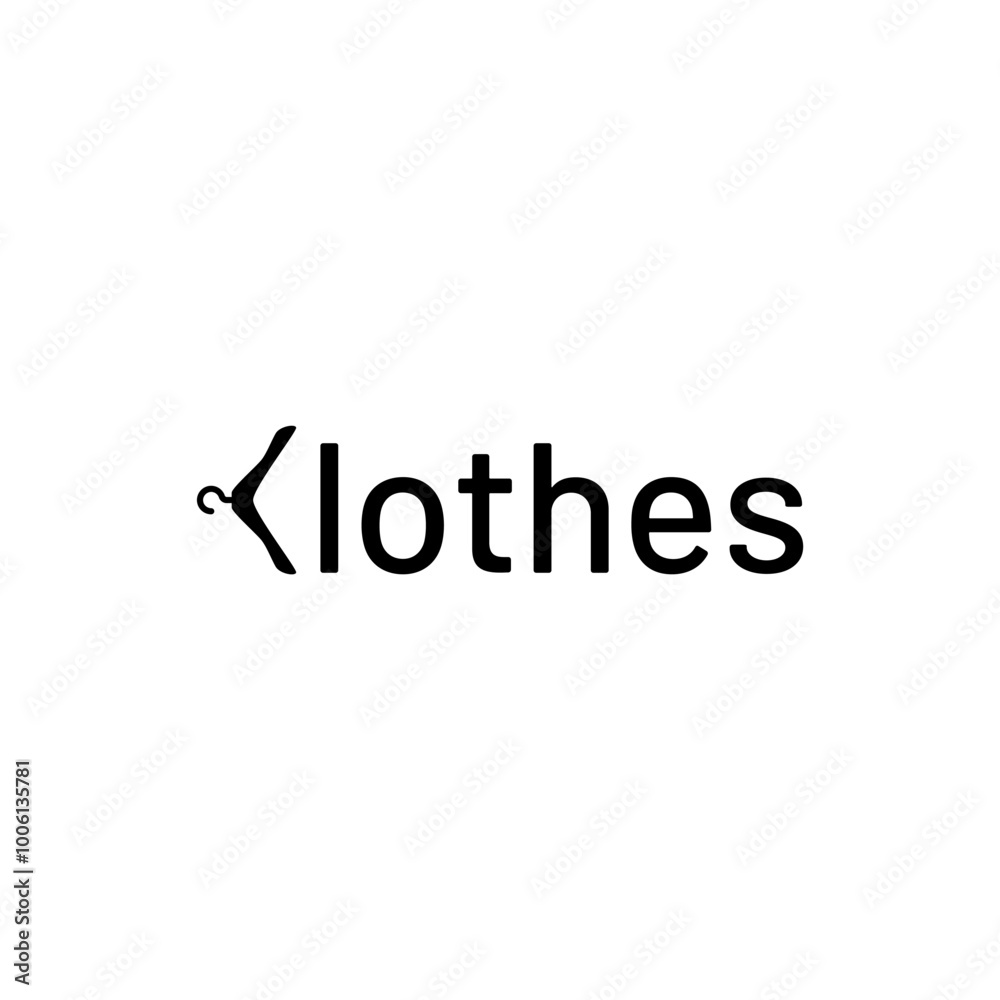 Hanger or Fashion text Logo design vector Hanger or Fashion text Logo design vector