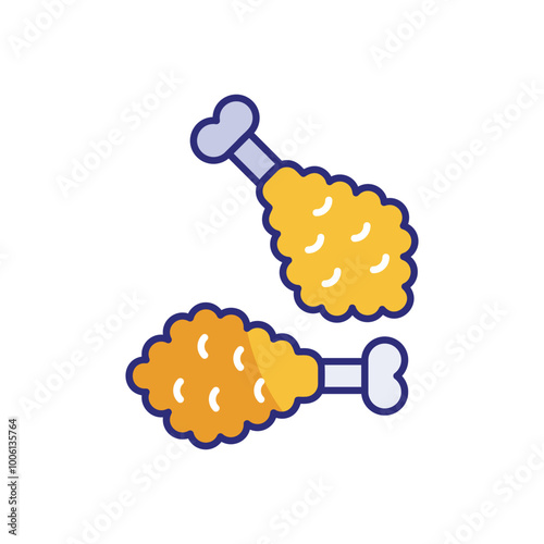 Fried Chicken vector icon