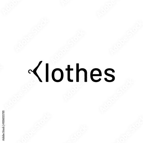 Hanger or Fashion text Logo design vector