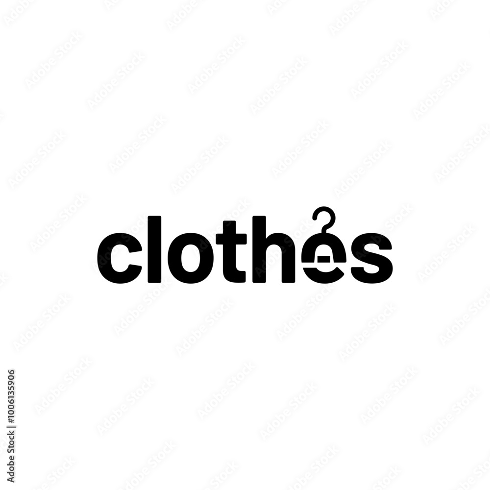 Hanger or Fashion text Logo design vector Hanger or Fashion text Logo design vector