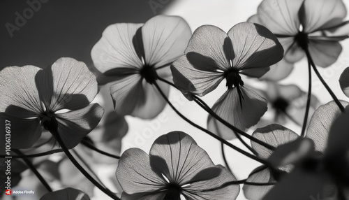 black and white flower, Black and white flower photo, close-up of petals, beautiful flower background