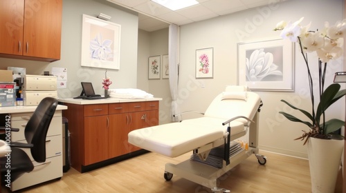 Modern Medical Examination Room with Bright Decor. longevity clinic