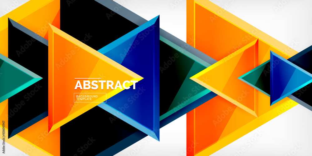 Abstract background - glossy triangles. Vector Illustration For Wallpaper, Banner, Background, Card, Book Illustration, landing page Abstract background - glossy triangles. Vector Illustration For Wallpaper, Banner, Background, Card, Book Illustration, landing page