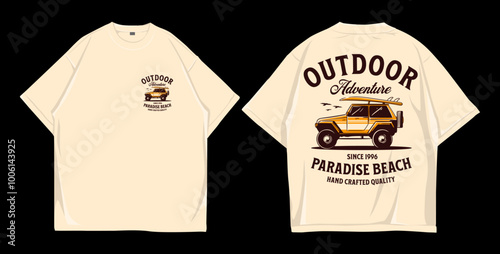 Design t shirt oversize outdoor