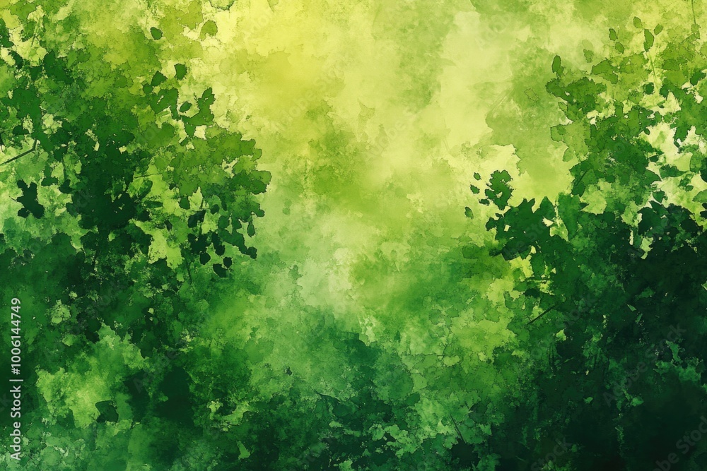 Green Forest with Leaves Green Forest with Leaves