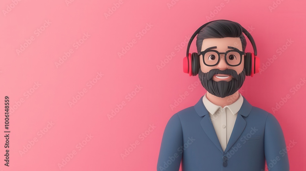 Customer service agent solving issue, client satisfaction, cartoon style, 3D illustration Customer service agent solving issue, client satisfaction, cartoon style, 3D illustration