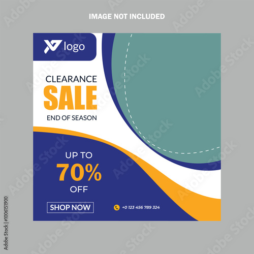 Clearance Sale Banner Template Design. vector illustration