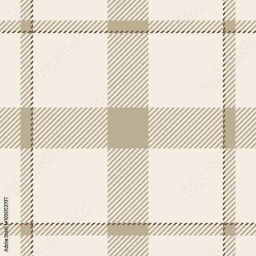 Uk seamless background vector, october tartan pattern plaid. Traditional textile check fabric texture in white and pastel colors.