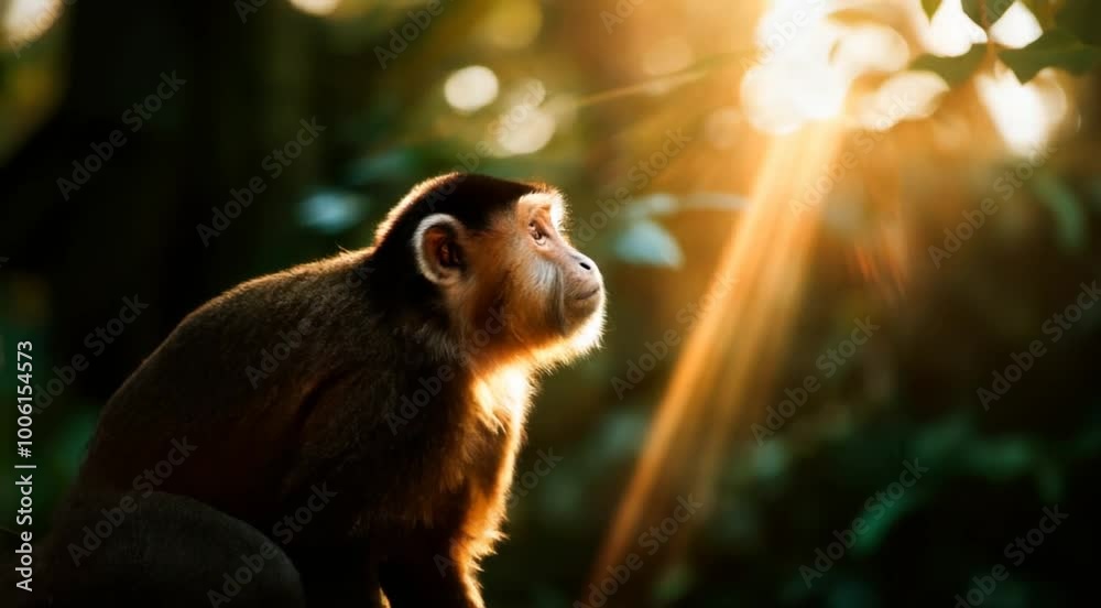 macaco na floresta