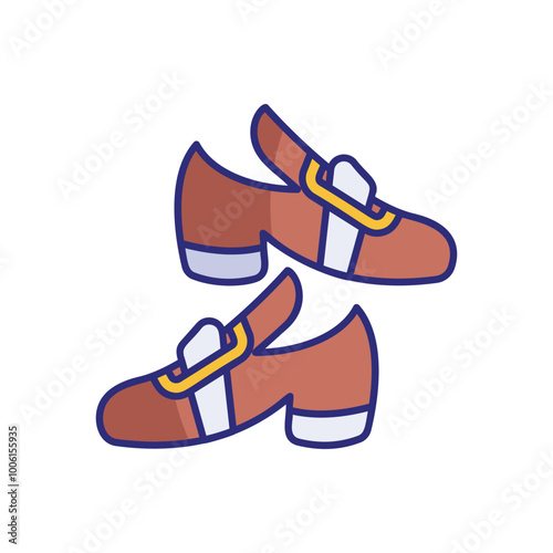 Pilgrim Shoes vector icon