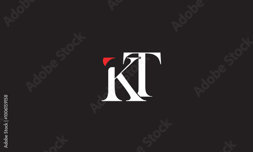 KT, TK, K, T Abstract Letters Logo Monogram	