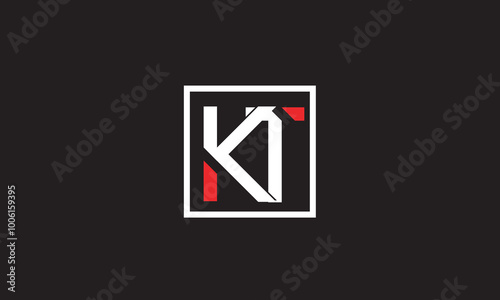 KT, TK, K, T Abstract Letters Logo Monogram	