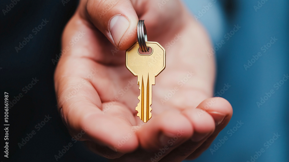 key being handed over symbolizes trust and new beginnings, representing promise of opportunity and access key being handed over symbolizes trust and new beginnings, representing promise of opportunity and access