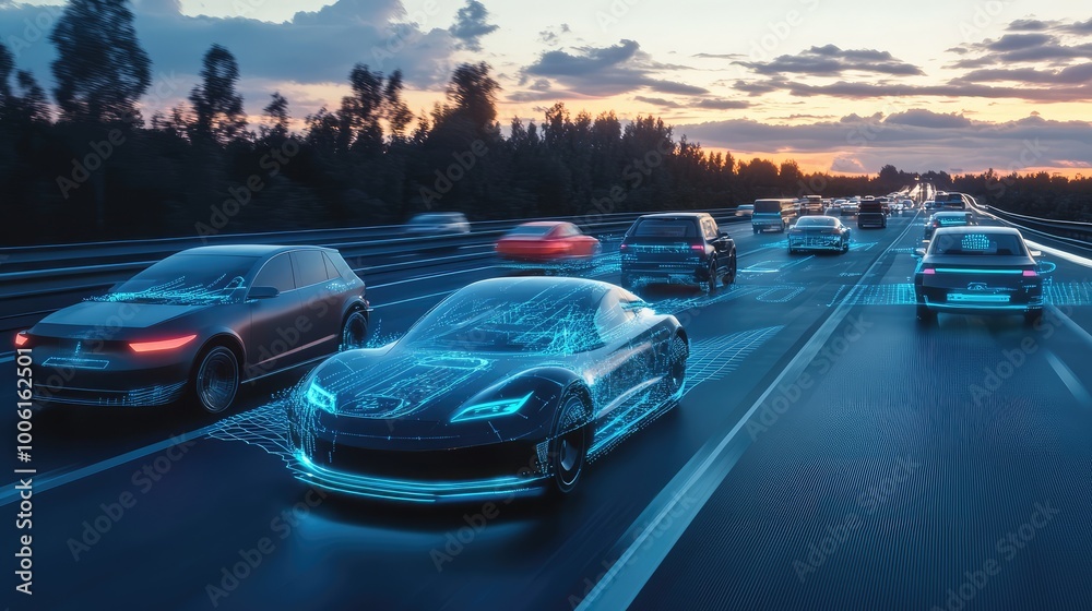 Obraz premium traffic at night
